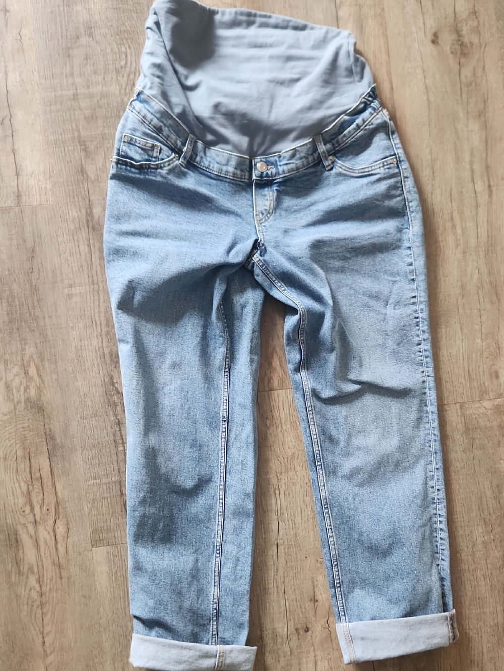 H&M Light Blue Boyfriend Maternity Jeans